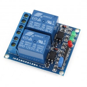 DC 12V 2 Way Low Level Trigger Optocoupler Insolated Relay Module