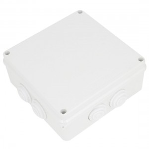 ABS IP65 Waterproof Square Junction Box Plain Press on Lid 150x150x70mm