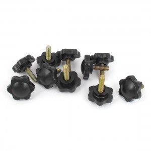 10Pieces M5 Thread 16mm Long Diameter Star Head Clamping Knob