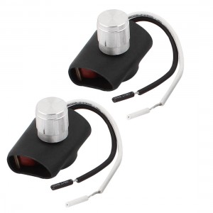 2pcs AC220V 1-3A Wall Lamp On/Off Controller Dimmer Switch Silver Tone