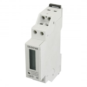 AC 220V 5(30)A 35mm DIN-Rail LCD Indicator Light Kilowatt Hour Energy Meter