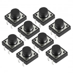 10pcs 12x12x8mm Momentary Tactile Tact Push Button Switch 4 Pin DIP Through-Hole