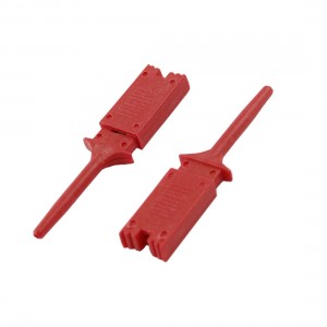 10 x Spring Loaded SMD IC Test Hook Clip Red for Multimeter Probe Cable