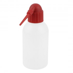 Red Top Cap Clear White Plastic Laboratory Measuring Squeeze Bottle 250ml