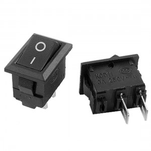 10 x Black 15x10mm 2 Pin SPST On/Off Snap In Mini Boat Rocker Switch 3A 250V AC