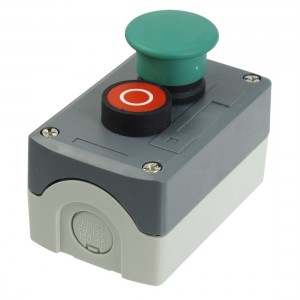 240V 3A SPST NC Green Mushroom NO Red Flat Momentary Push Button Switch Station