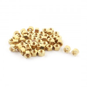 50 Pcs M3 Female Thread Brass Pillar PCB Standoff Hexagonal Spacer 3mm