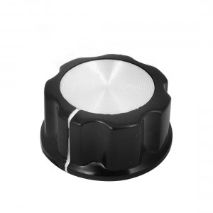 Black 30mm Top Dia 6mm Shaft Potentiometer Volume Control Knobs MF-A04
