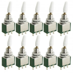 10 Pcs AC 250V 2A Amps 3 Terminals ON/ON 2 Position SPDT Toggle Switch
