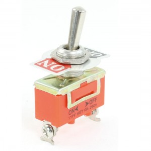 SPST ON/OFF 2 Positions 2 Screw Terminals Toggle Switch AC 250V 15A