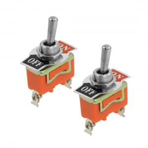 AC 250V 15A SPST 2 Position On/OFF 2 Way Toggle Switch 2 Pcs