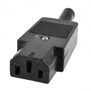 IEC 320 C13 Female Plug Power Adapter Rewirable Connector Black AC 250V 10A