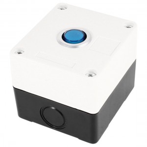 AC220V 5A SPDT 3 Pin Soldering Momentary Action Push Button Station Box