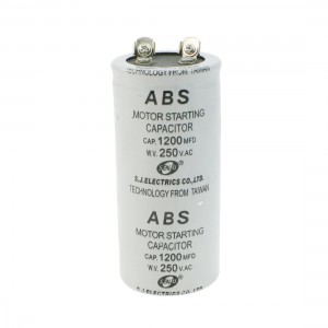 ABS 1200MFD 1200uF 250V Cylindrical AC Motor Starting Capacitor