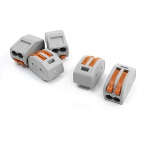 5 Pcs Lever Lock 2 way Circuit Board Connector Terminal Block AC 250V