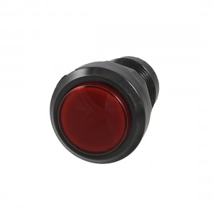 AC 250V 3A 24mm Dia Red Circular Push Button Game Machine Accessory