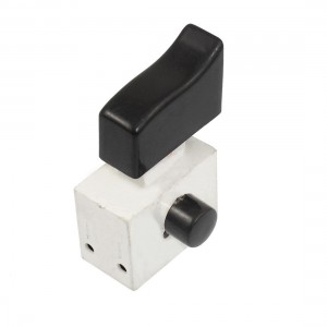 AC 250V 6A Lock On DPST NO White Case Electric Tool Trigger Switch