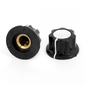 Adjustable Turn 16mm Top 6mm Shaft Insert Dia Potentiometer Rotary Knobs 2 Pcs