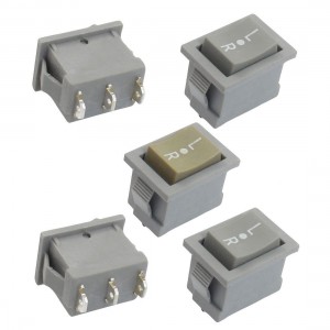 5 Pcs SPDT On/Off/On FLASH/OFF/Light 3P Rocker Switch AC 6A/12A 250V