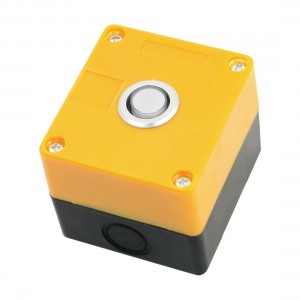 220V 2Pin Rectangle Case Warm White Signal Indicator Light Pilot Lamp Box