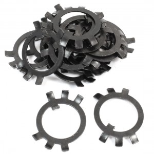 20 Pcs Black Metal 22mm Inside Dia Shaft Rod Locking Washer