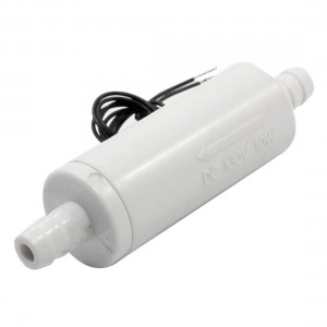 10mm Hole Outer Dia White Plastic Water Flow Switch Flowmeter DC130V 10W 0.5A