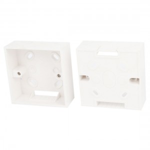 2PCS White PVC Surface Mount Wallplate One Gang Pattress Back Box