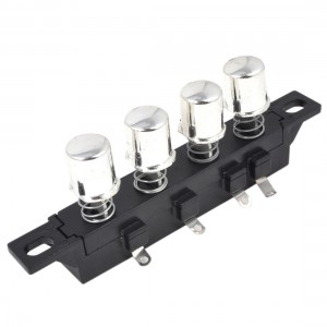 AC 250V 1A 3-Interlock 1-Reset 4 Pushbutton Keys Switch for Kitchen Hood
