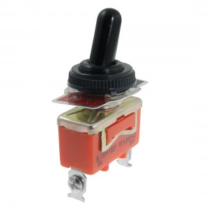AC 250V 15A ON/OFF 2 Way 2 Screw Terminals SPST Toggle Switch w Waterproof Boot