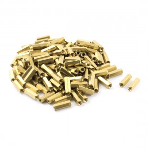 M3 Female Thread Brass Pillar PCB Standoff Hexagonal Spacer 14mm 150 Pcs