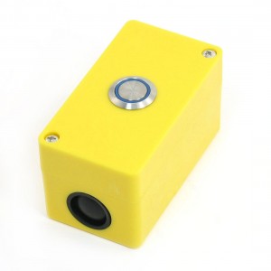 Self Locking Blue Lamp Metal Button Control Station SPDT 1NO 1NC 5A 250VAC