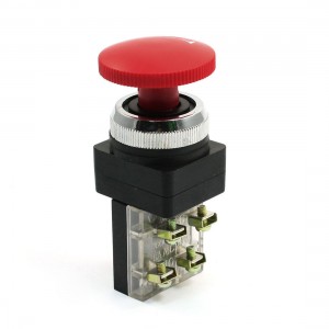 Red Mushroom Self-Locking Push Button Pushbutton Switch 250VAC 6A NO NC