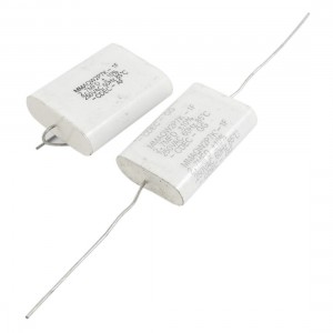 250V 2.7uF 10% Tolerance Axial Metallized Polypropylene Film Capacitor 2Pcs