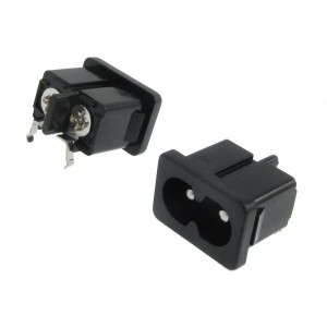 10 Pcs Black Plastic IEC320 Inlet C8 Model Power Adapter 250V 2.5A