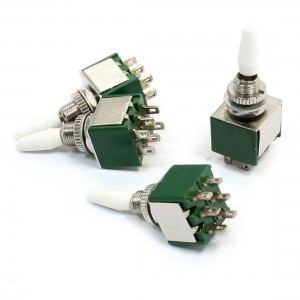 4pcs DPDT 2 Position Locking Rocker Power Toggle Switch AC 250V 2A