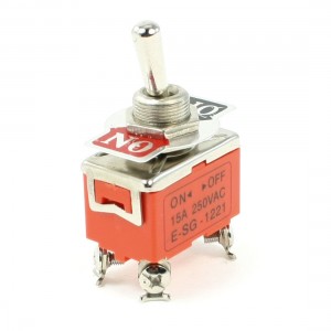 DPST ON/OFF 2 Position 4 Screw Terminal Toggle Switch AC 250V 15A