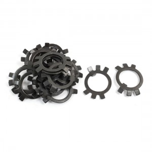 20 Pcs Black Metal 20mm Inside Dia Shaft Rod Locking Washer