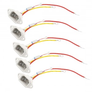 5 Pcs IEC320 C14 Rice Cooker Power Adapter Plug AC 250V 10A w Fuse Protector