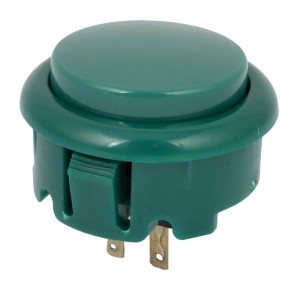 Arcade Games 2 Pins Momentary Push Button 20mm Dia Green AC 250V 1.5A