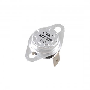 110 Celsius AC 250V 10A Plastic Thermostat Switch KSD303