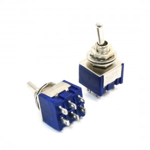 2Pcs DPDT 2 Position Locking Rocker Power Toggle Switch AC 250V 3A