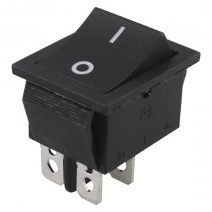AC 250V 15A 4 Pin ON-OFF I/O 2 Position DPST Snap in Boat Rocker Switch Black