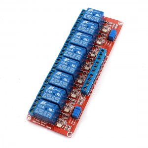 High/Low Level Trigger Optocoupler Relay Module DC24V 10A 8 Channel