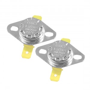 2 Pcs 155C NC Temperature Controlled Ceramic Thermostat KSD301