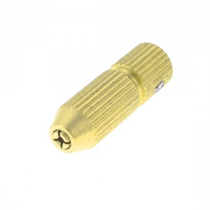 Gold Tone Brass 3.17mm Motor Shaft 0.8-1.2mm Mini Electric Drill Chuck