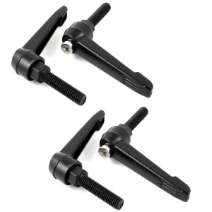 4pcs 8mm Dia 30mm Length Thread Metal Machine Adjustable Handle