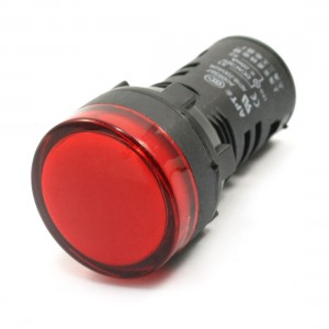 Red LED Accident Indicator Signal Light 21mm 36VAC/DC 20mA AD16-22D/S