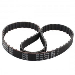 360H 075 19.1mm Width 72 Teeth Single Side Black Synchronous Timing Belt 36"