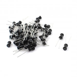 50Pcs 680uH 150mA 4x6mm 10% Tolerance Radial Lead Inductor Black