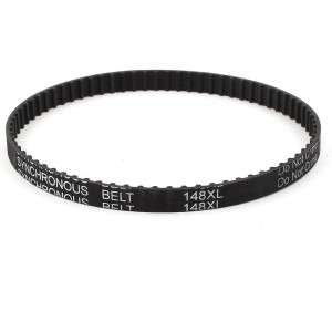 148XL 037 74 Teeth 9.5mm Width Rubber Cogged Industrial Timing Belt Black